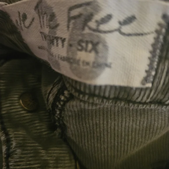 Free People Sun Chaser High-Waist Button Front Corduroy Pants - Picture 3 of 3